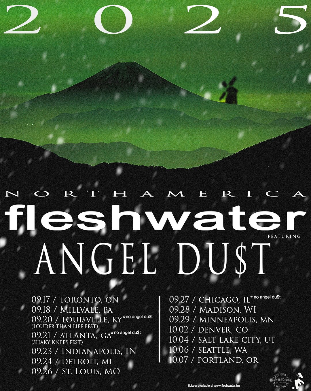 Angel Du$t Fleshwater North America Tour Poster 2025